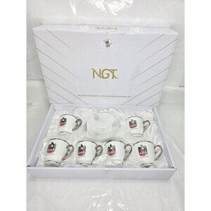 United Arab Emirates Emblem Logo Ceramic 6 Cups & 6 Saucers 12pcs Tea Set